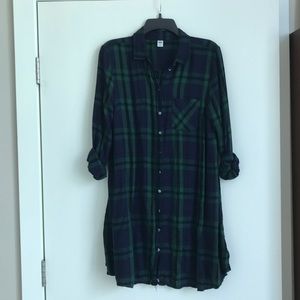 Plaid Shirt Dress